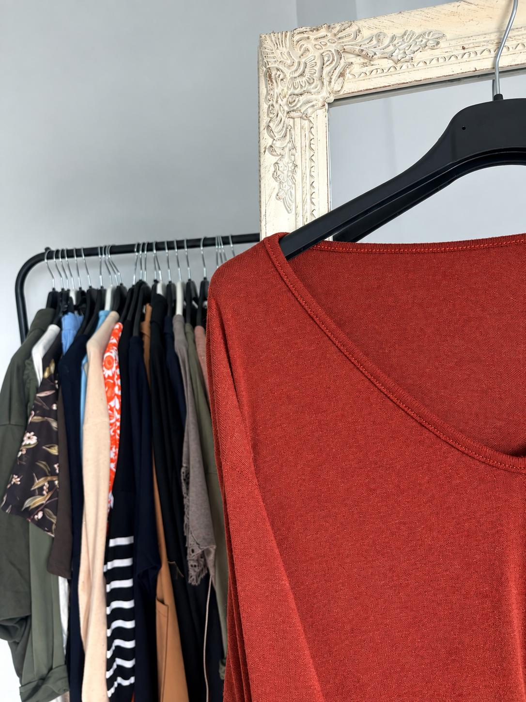 Pull terracotta col V