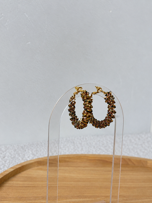 Boucles d’oreilles kaki