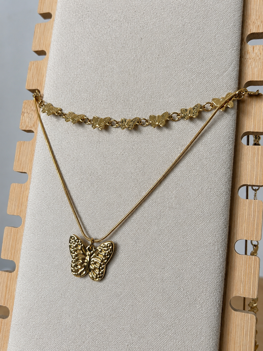 Double collier papillon