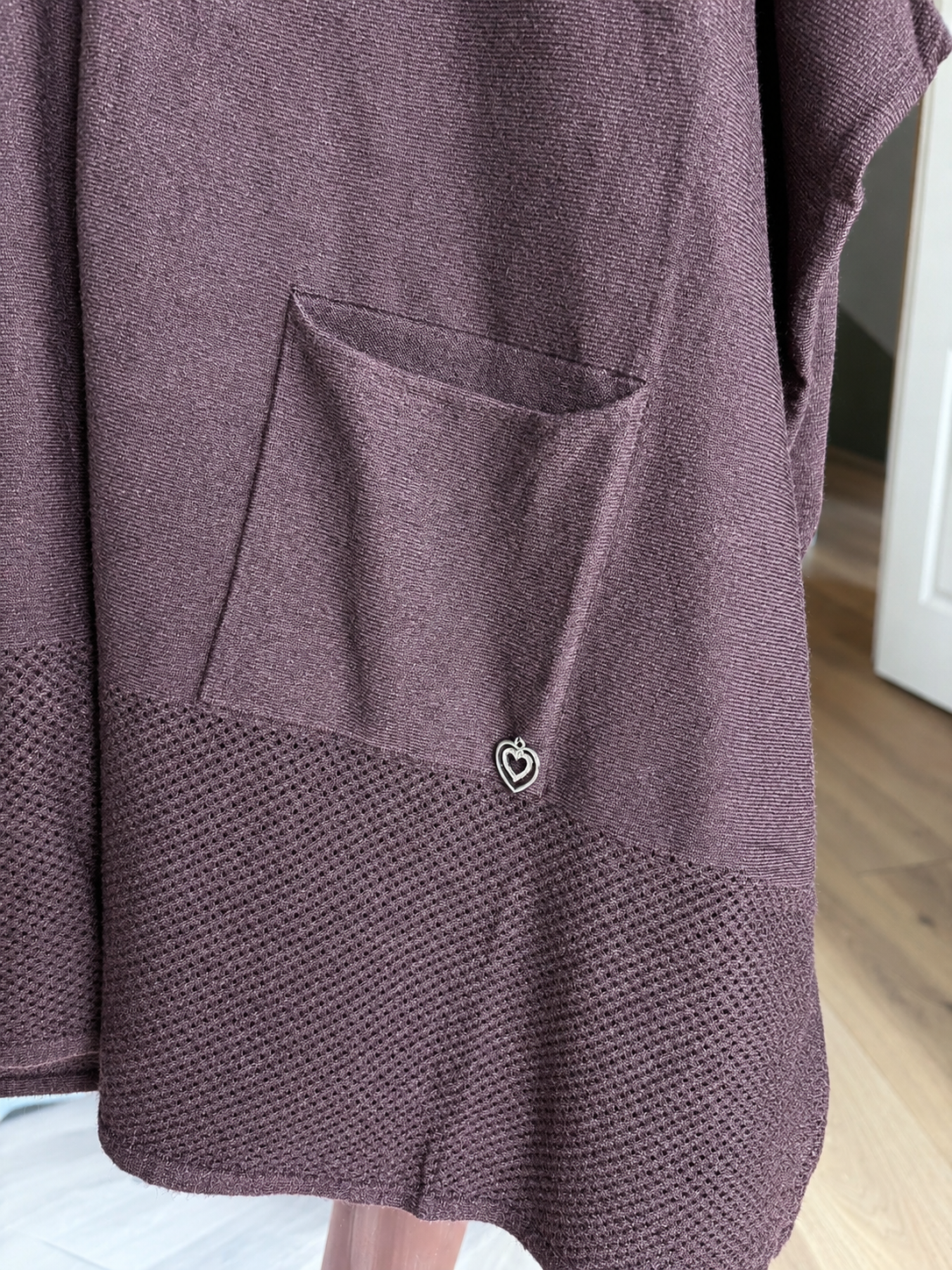 Pull marron chocolat à poches