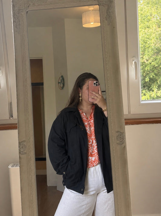 Veste saharienne noire